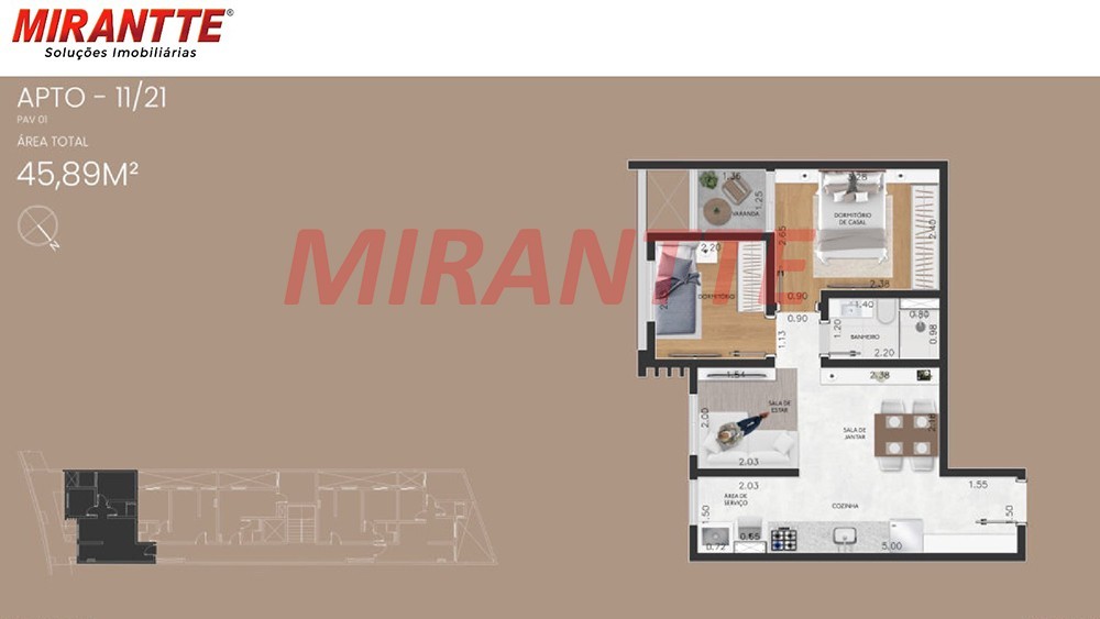 Apartamento com 1 quartos em Tucuruvi