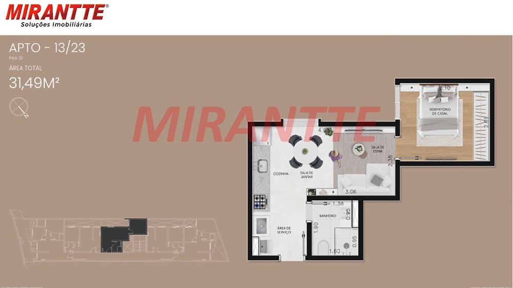 Apartamento com 1 quartos em Tucuruvi