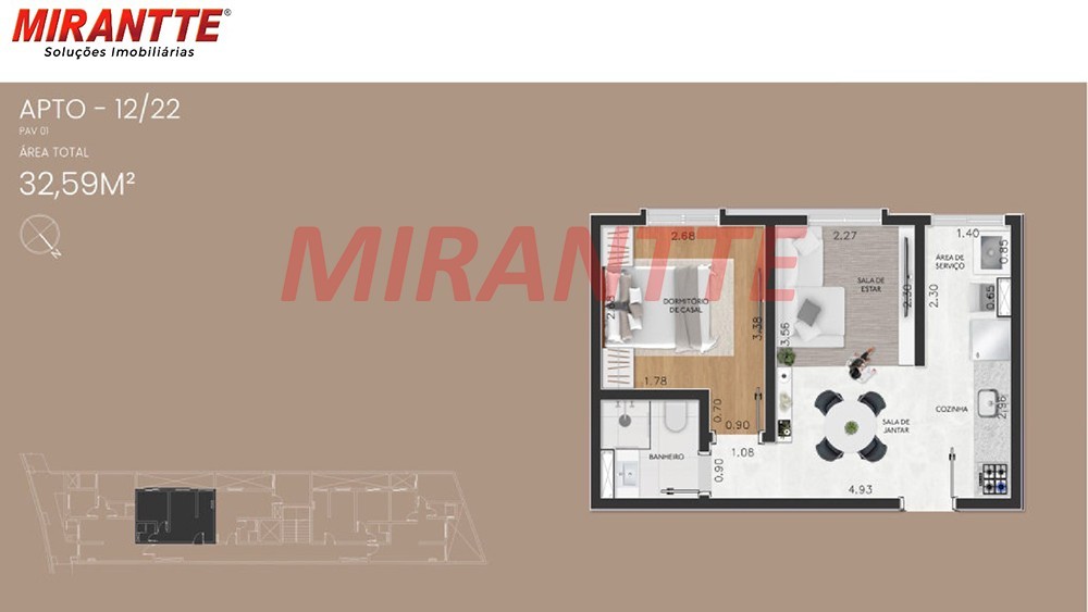 Apartamento com 1 quartos em Tucuruvi