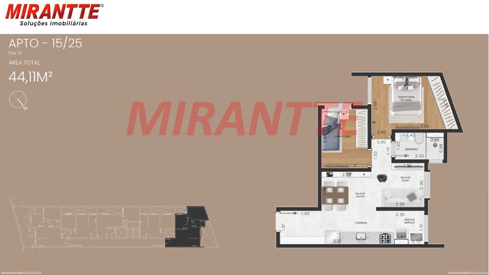 Apartamento com 2 quartos em Tucuruvi