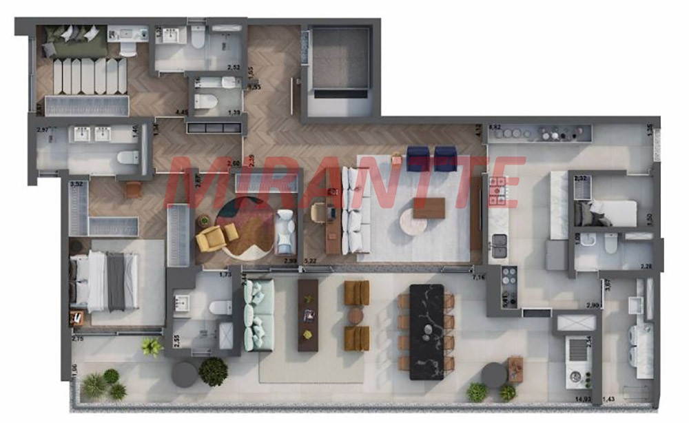 Apartamento com 3 quartos em Pinheiros