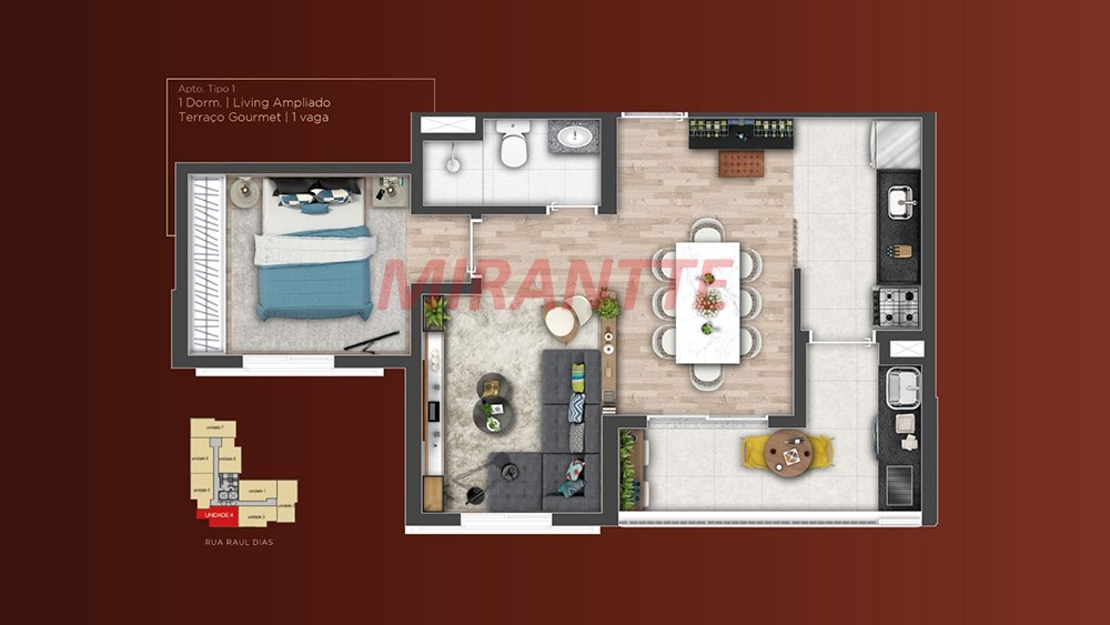 Apartamento de 47.5m² com 2 quartos em Parque Mandaqui
