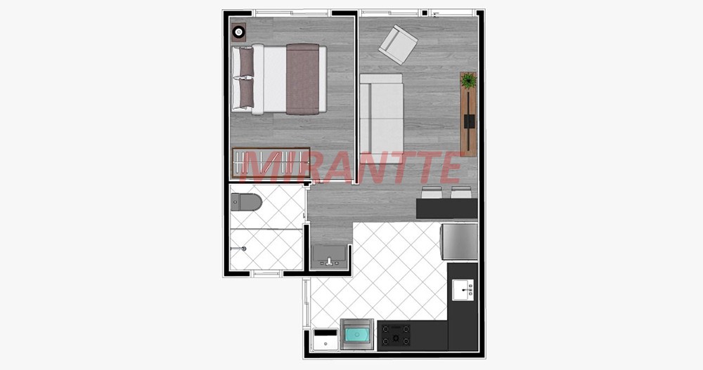 Cond. fechado de 27m² com 1 quartos em Tucuruvi
