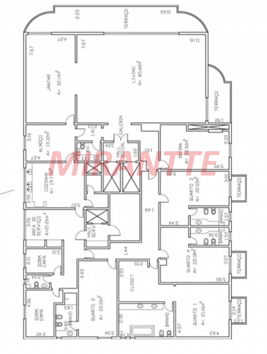 Apartamento de 500m² com 4 quartos em Higienópolis