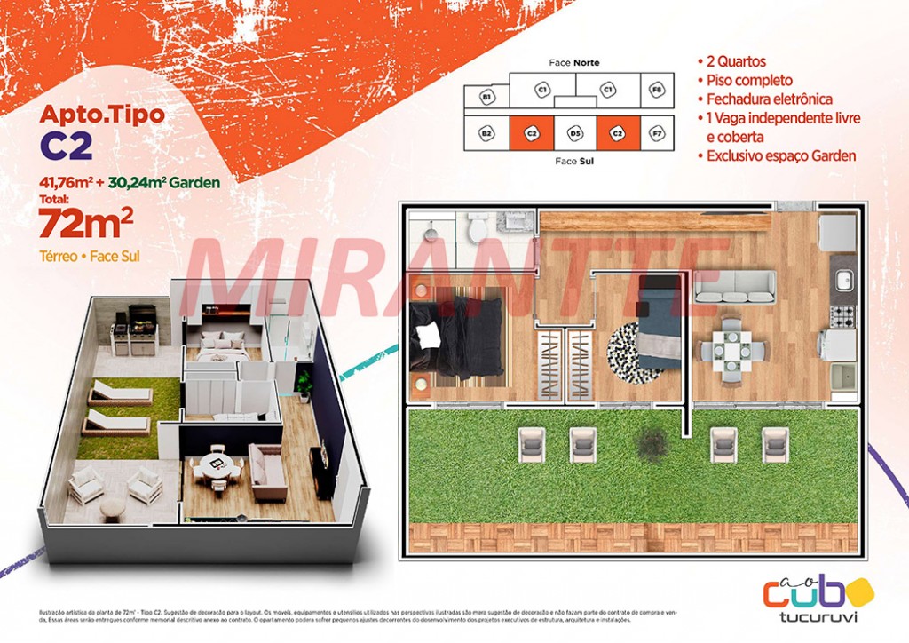 Apartamento com 2 quartos em Vila Mazzei