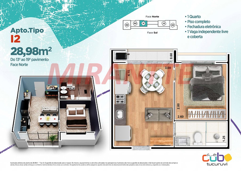 Apartamento com 1 quartos em Vila Mazzei
