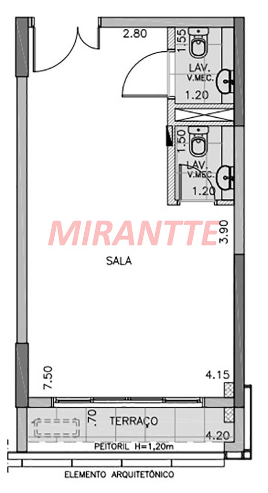 Conjunto comercial de 39m² em Indianópolis
