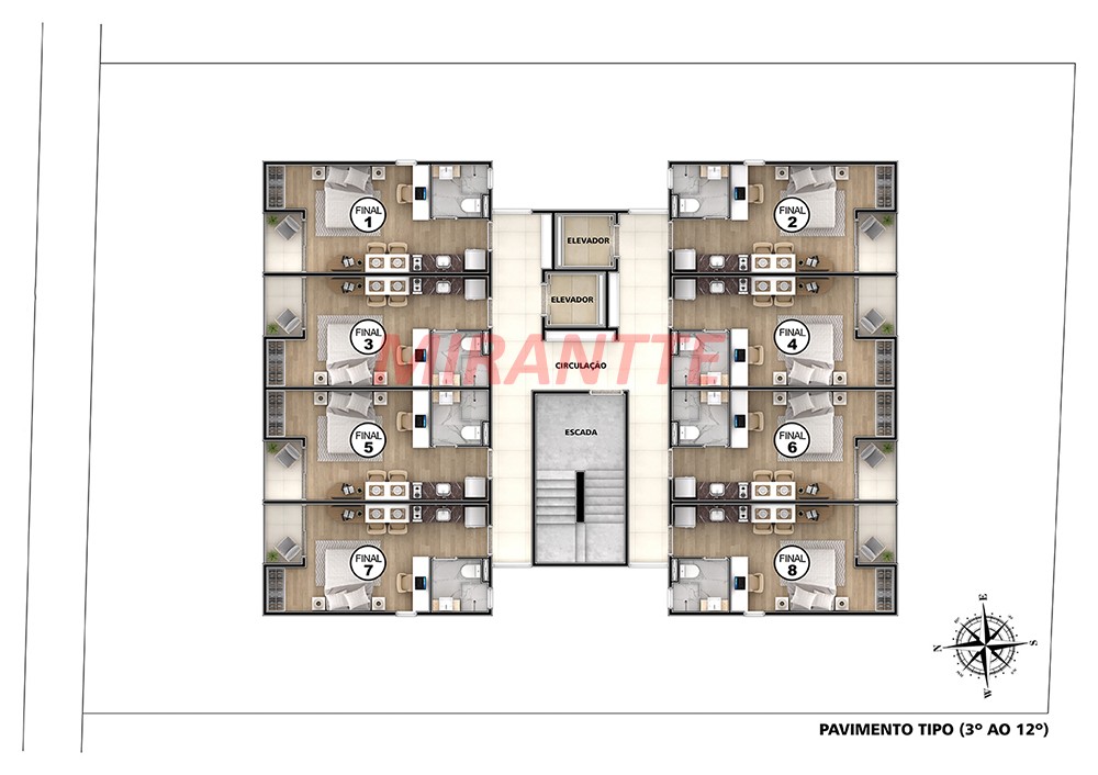 Apartamento de 30m² com 1 quartos em Jardim São Paulo