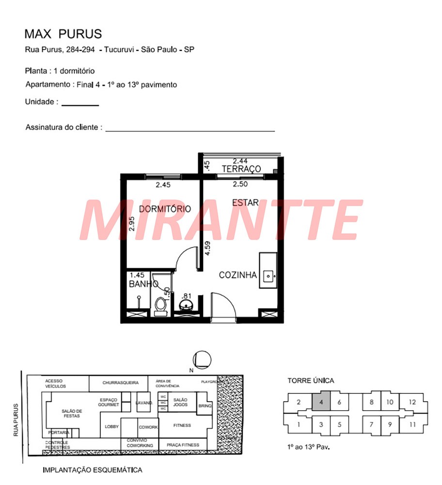 Apartamento de 27m² com 1 quartos em Tucuruvi