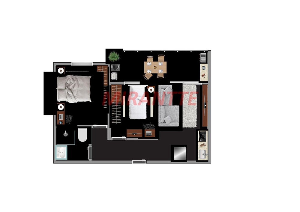 Apartamento de 55m² com 1 quartos em Vila Oratório