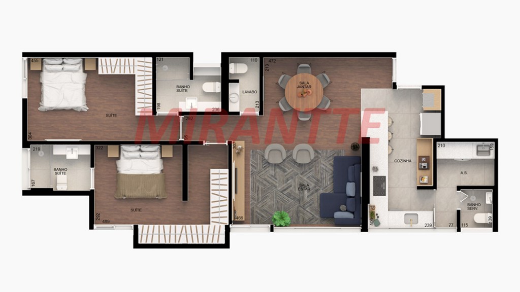Apartamento de 100m² com 2 quartos em Cerqueira César