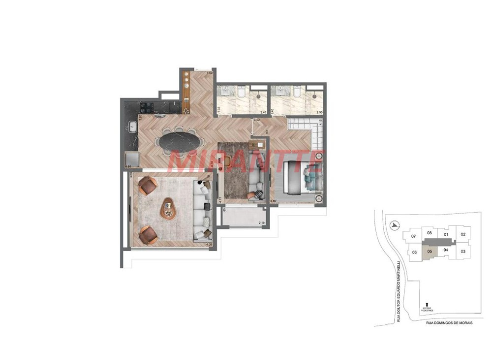 Apartamento com 2 quartos em Vila Mariana