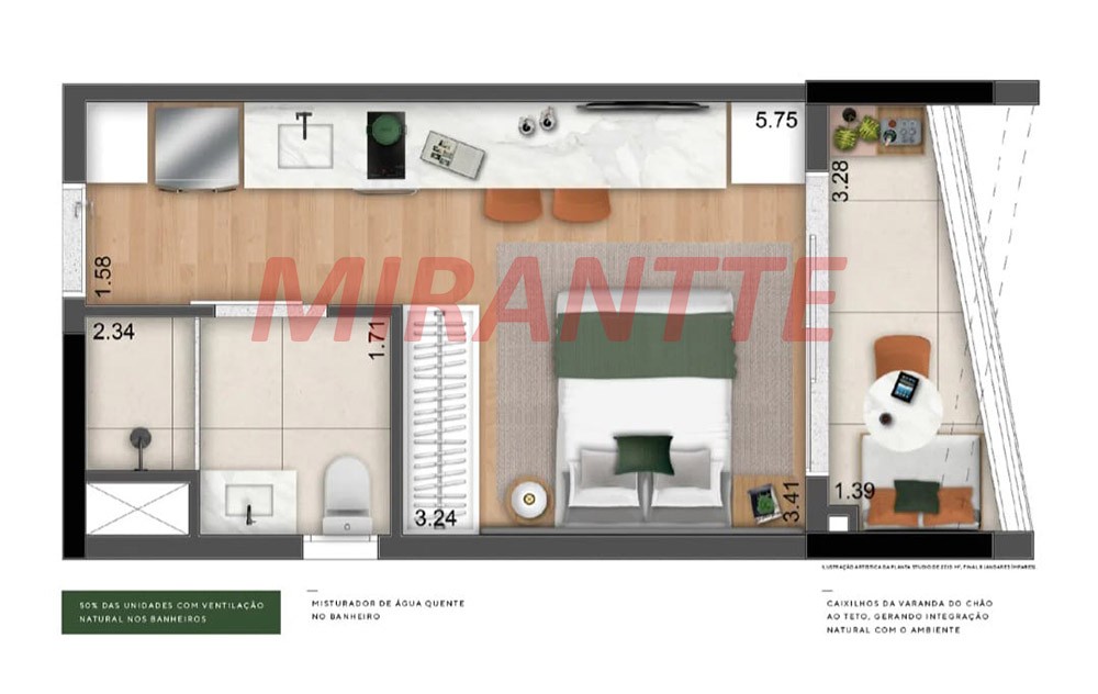Apartamento com 1 quartos em Moema