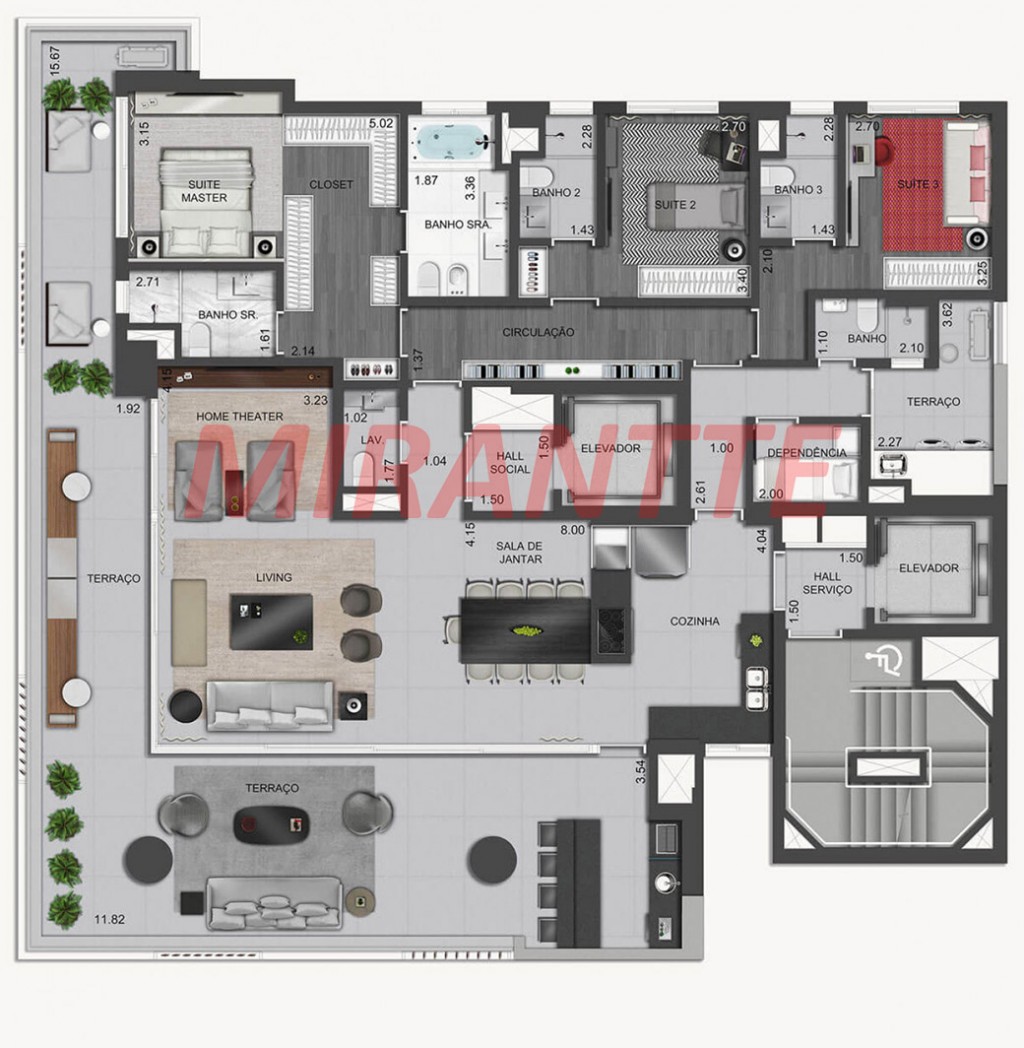 Apartamento com 4 quartos em Vila Nova Conceição