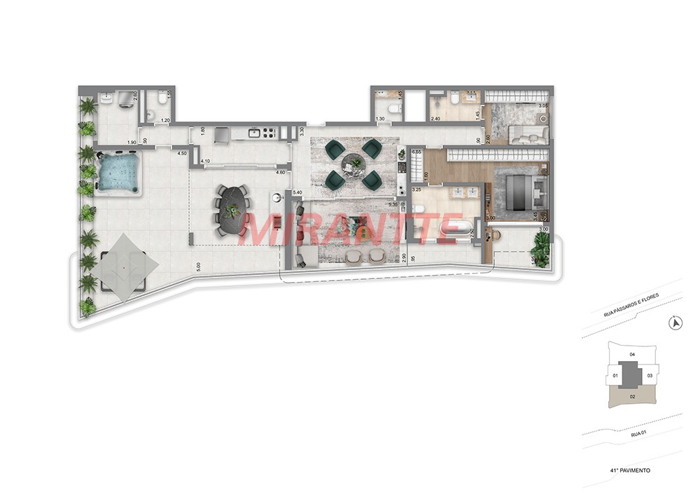 Apartamento com 1 quartos em Brooklin
