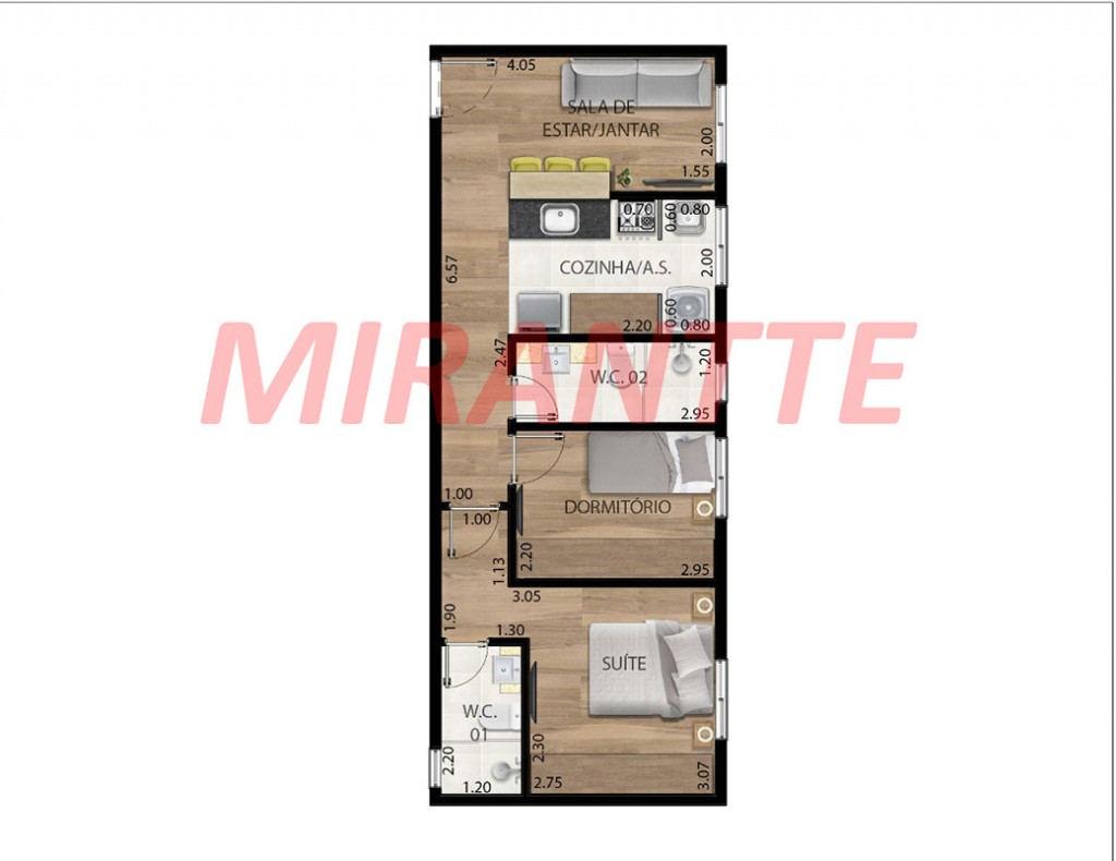 Cobertura de 49m² com 2 quartos em Santana