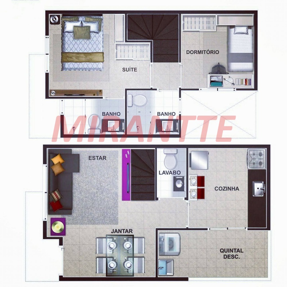 Cond. fechado de 58m² com 2 quartos em Tremembe