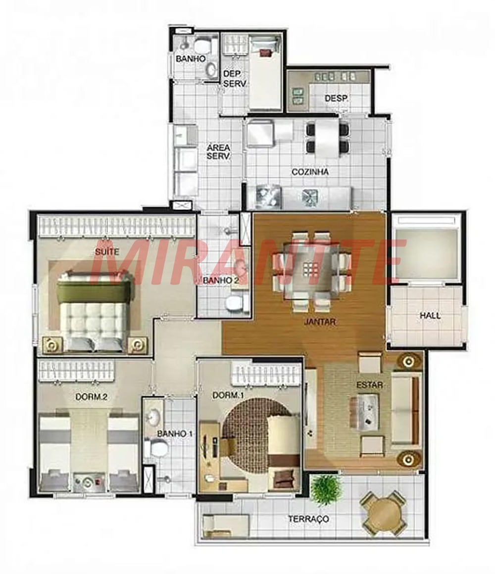 Apartamento de 102m² com 3 quartos em Ipiranga