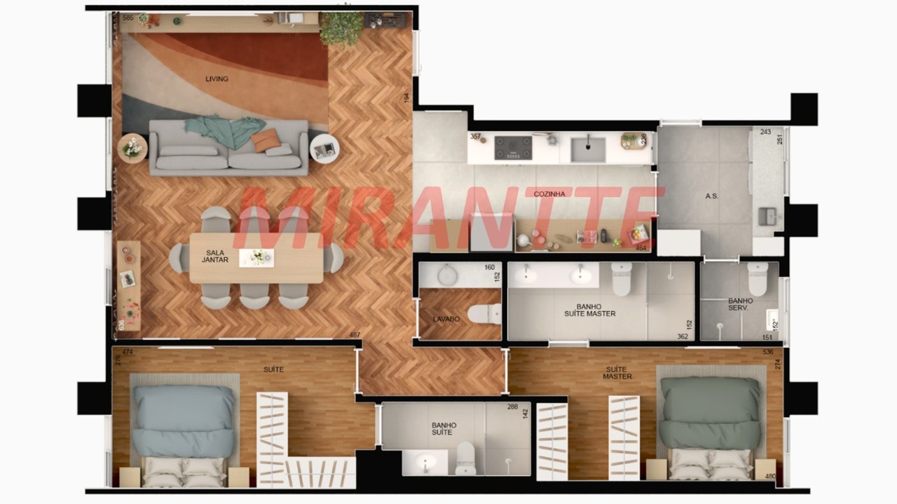 Apartamento de 115m² com 2 quartos em Cerqueira César