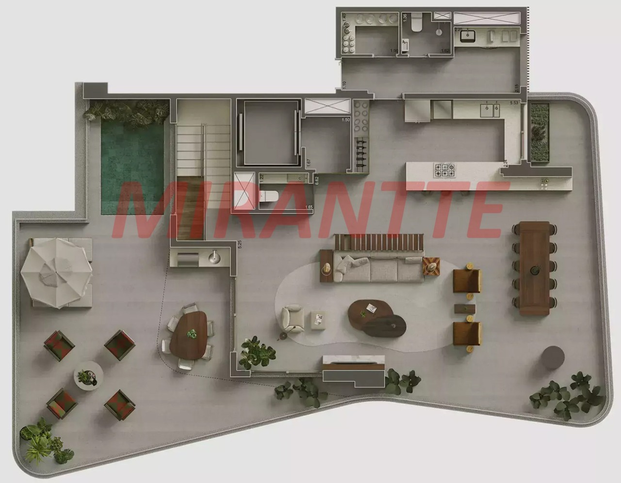 Apartamento de 183m² com 3 quartos em Paraíso