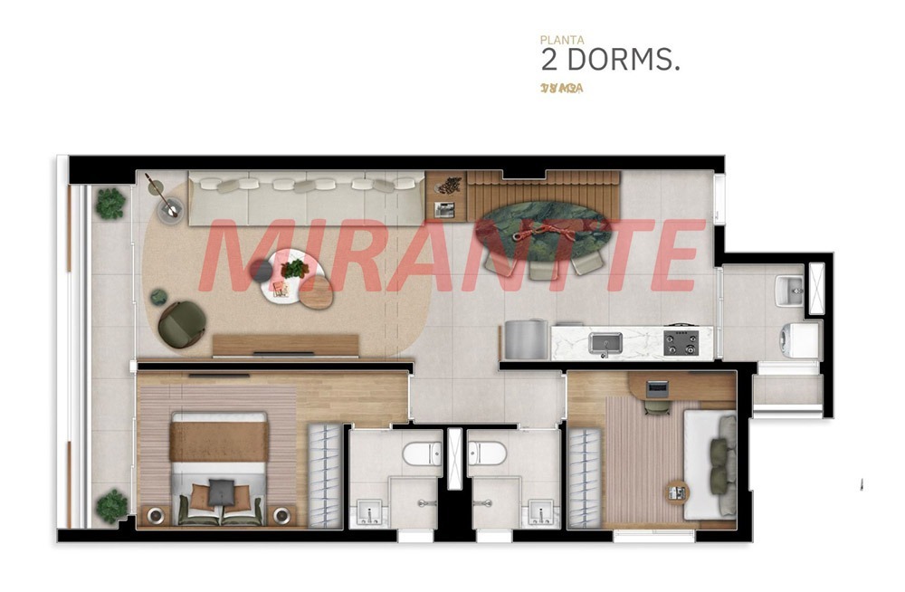 Apartamento de 98m² com 3 quartos em Santana