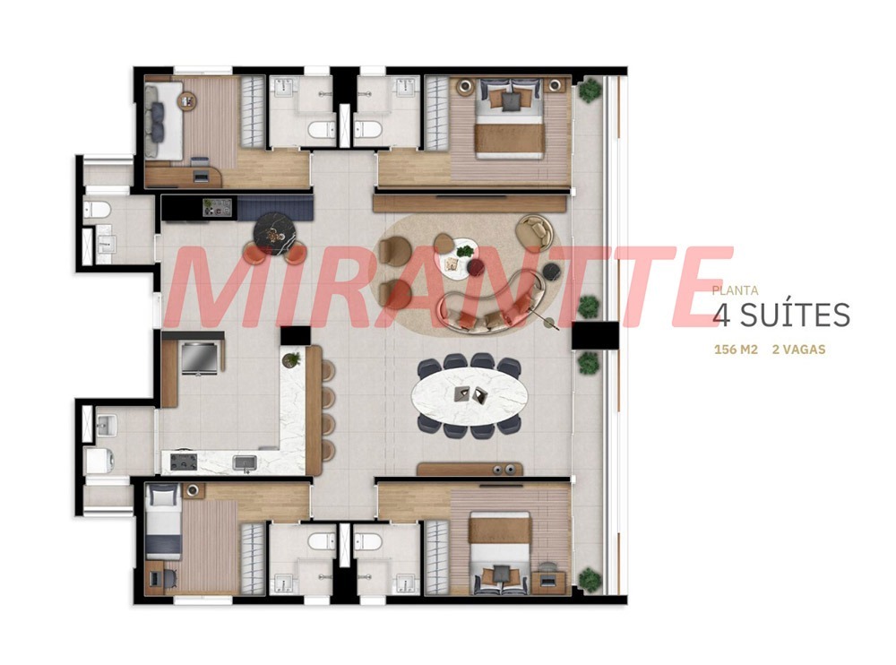 Apartamento de 78.36m² com 2 quartos em Santana