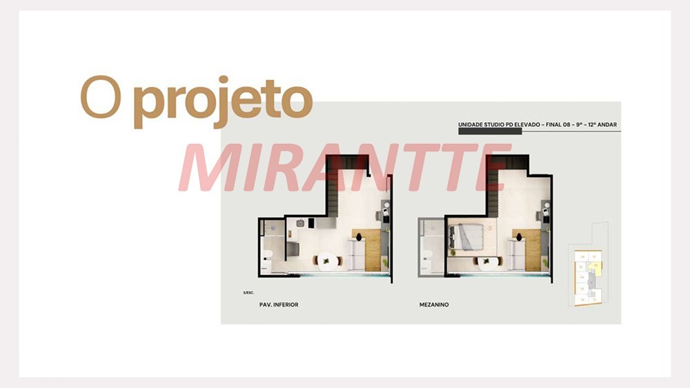 Apartamento de 29.3m² com 1 quartos em Vila Mazzei