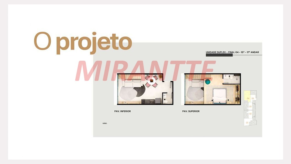 Apartamento de 29.3m² com 1 quartos em Vila Mazzei