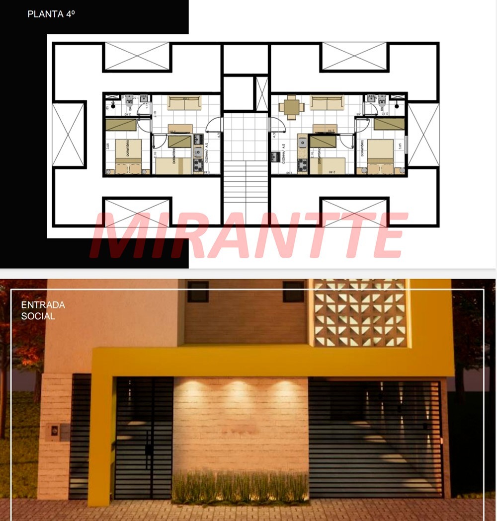 Studio de 35m² com 2 quartos em Vila Celeste
