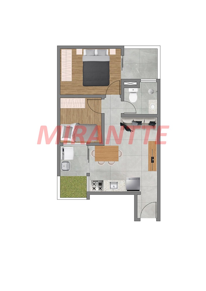 Apartamento de 40.47m² com 2 quartos em Tucuruvi