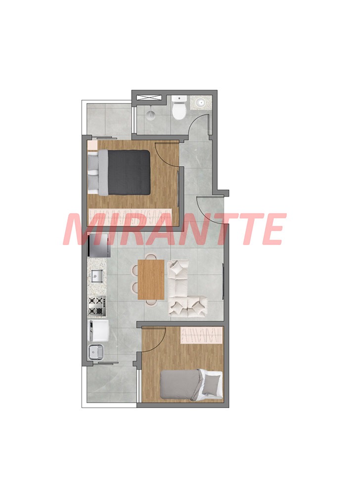 Apartamento de 40.47m² com 2 quartos em Tucuruvi