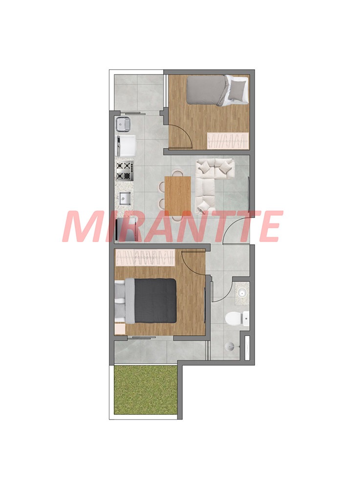 Apartamento de 40.47m² com 2 quartos em Tucuruvi