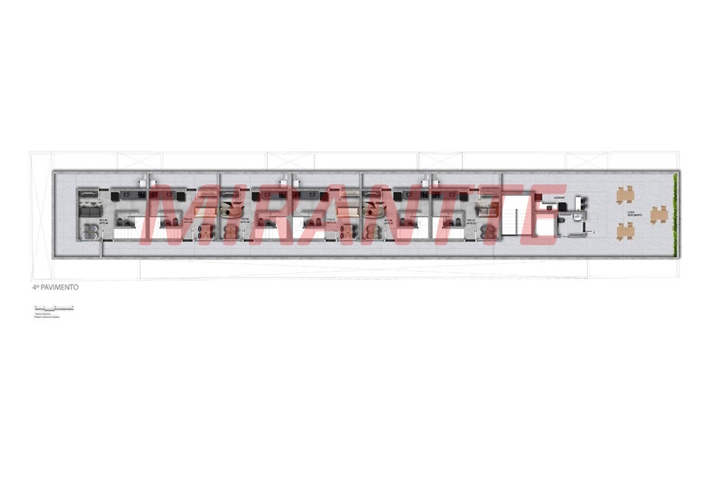 Apartamento de 36m² com 2 quartos em Vila Constaca