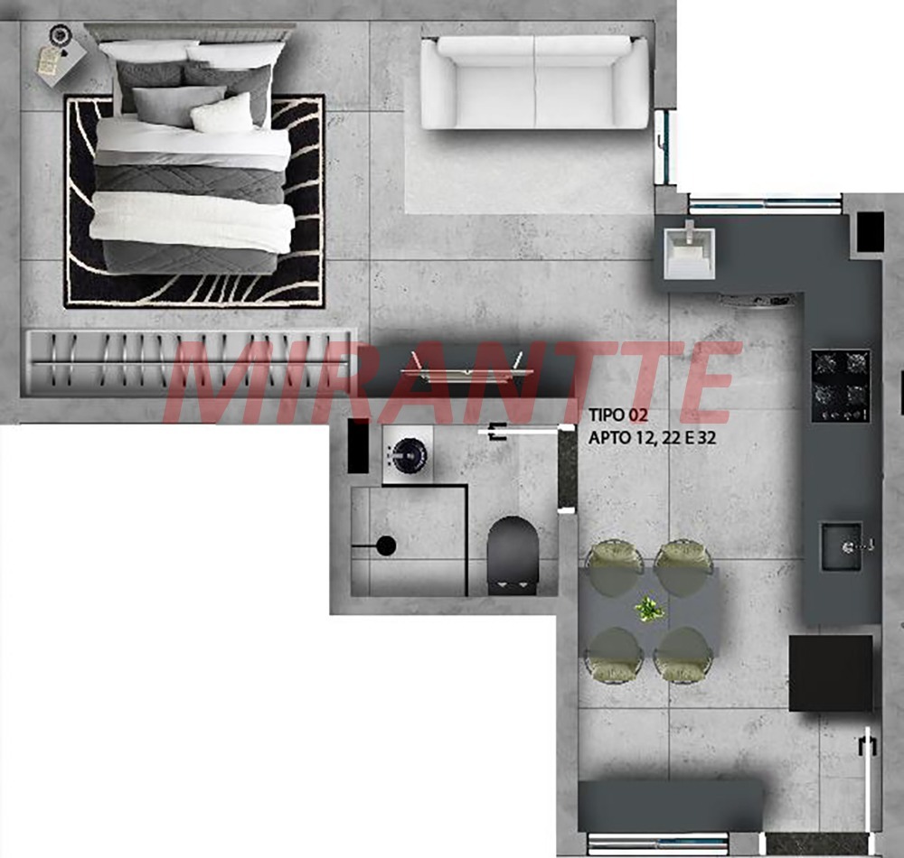 Apartamento de 67m² com 3 quartos em Vila Constaca