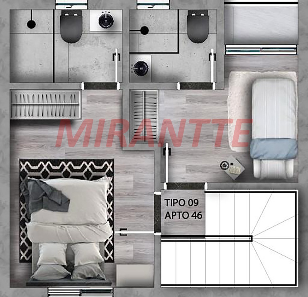 Apartamento de 60m² com 2 quartos em Vila Constaca