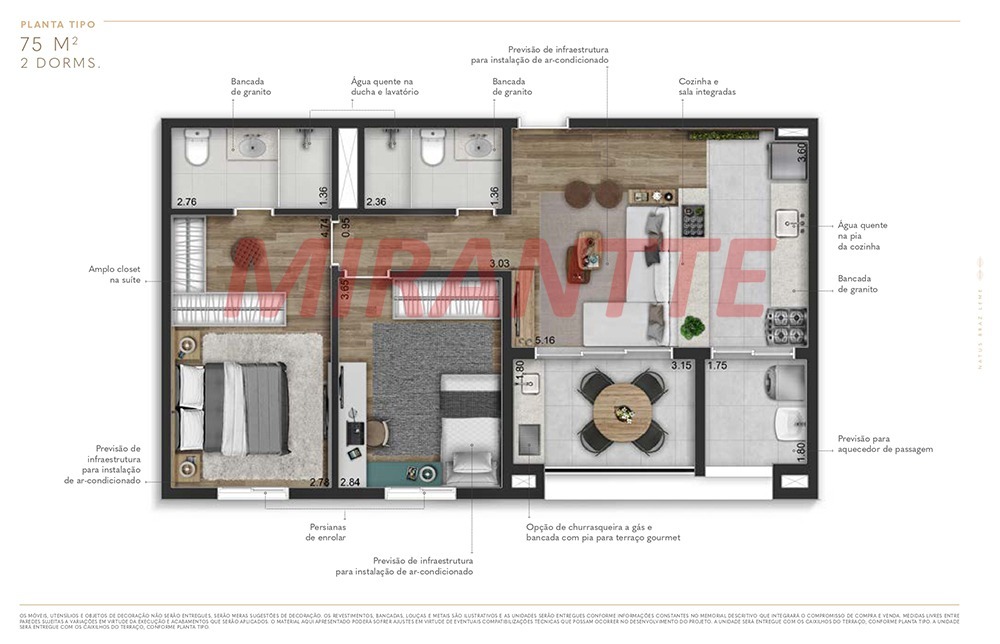 Apartamento de 257m² com 3 quartos em Santana
