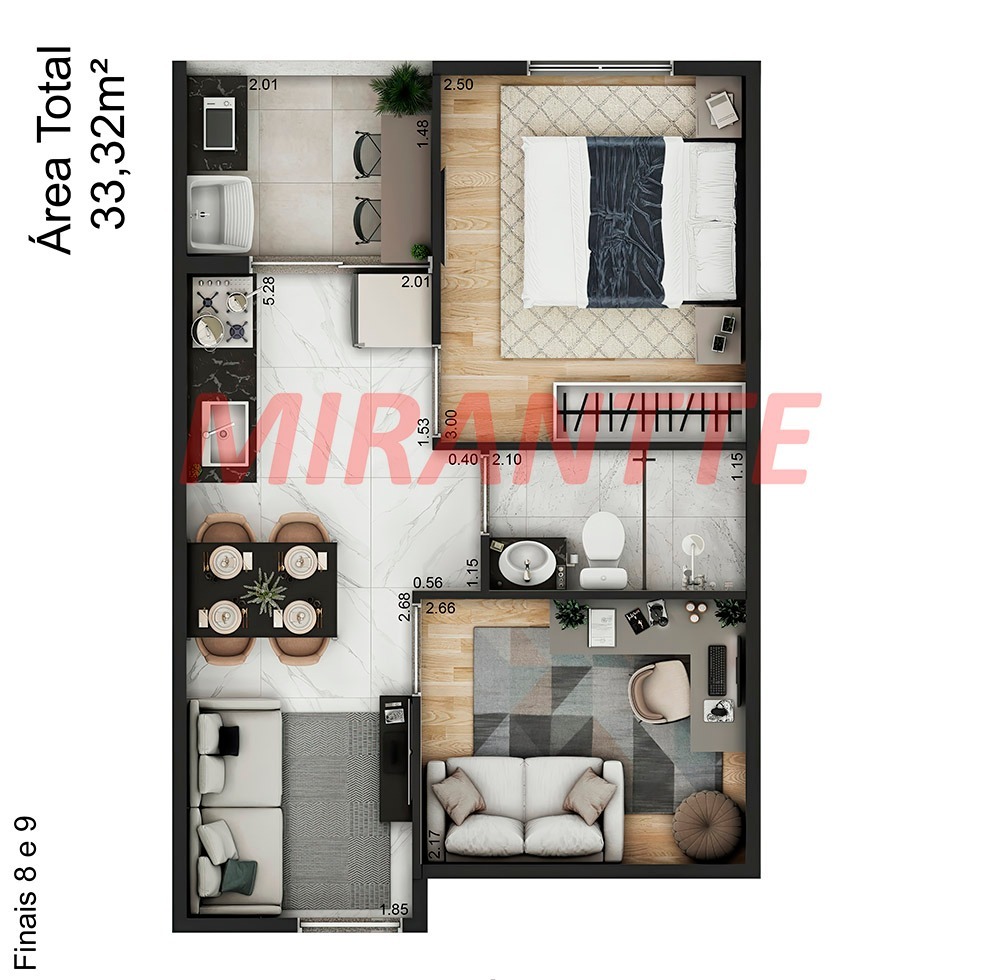 Apartamento de 28m² com 1 quartos em Parada Inglesa