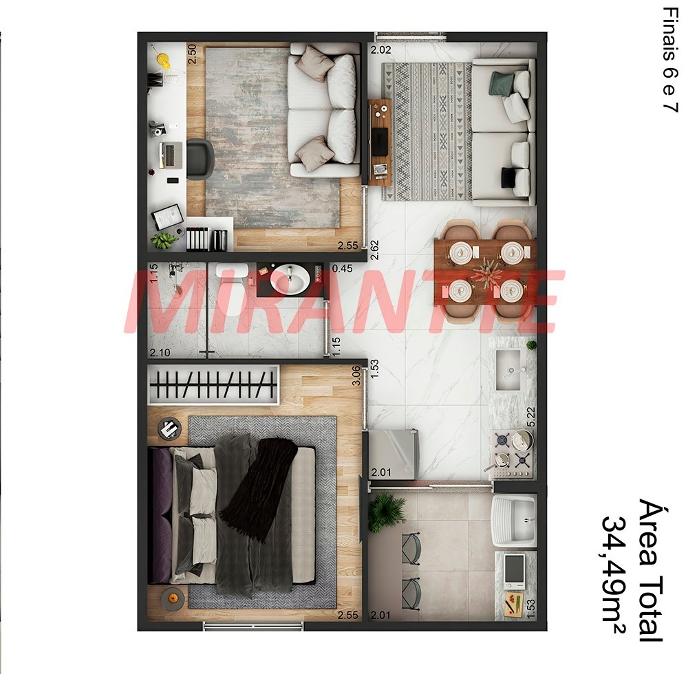 Apartamento de 28m² com 1 quartos em Parada Inglesa