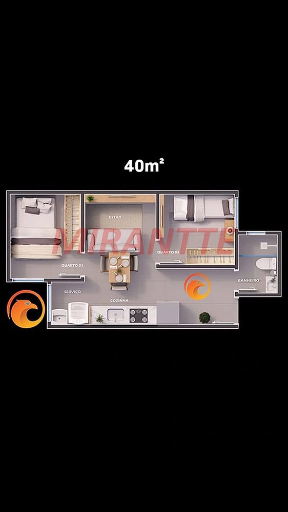 Apartamento de 38m² com 1 quartos em Vila Nova Manchester