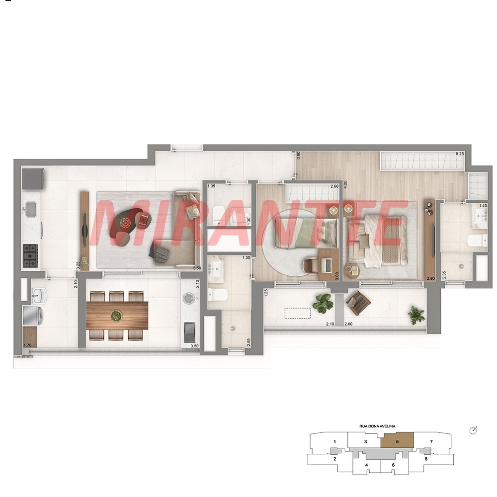 Apartamento de 76m² com 2 quartos em Vila Mariana