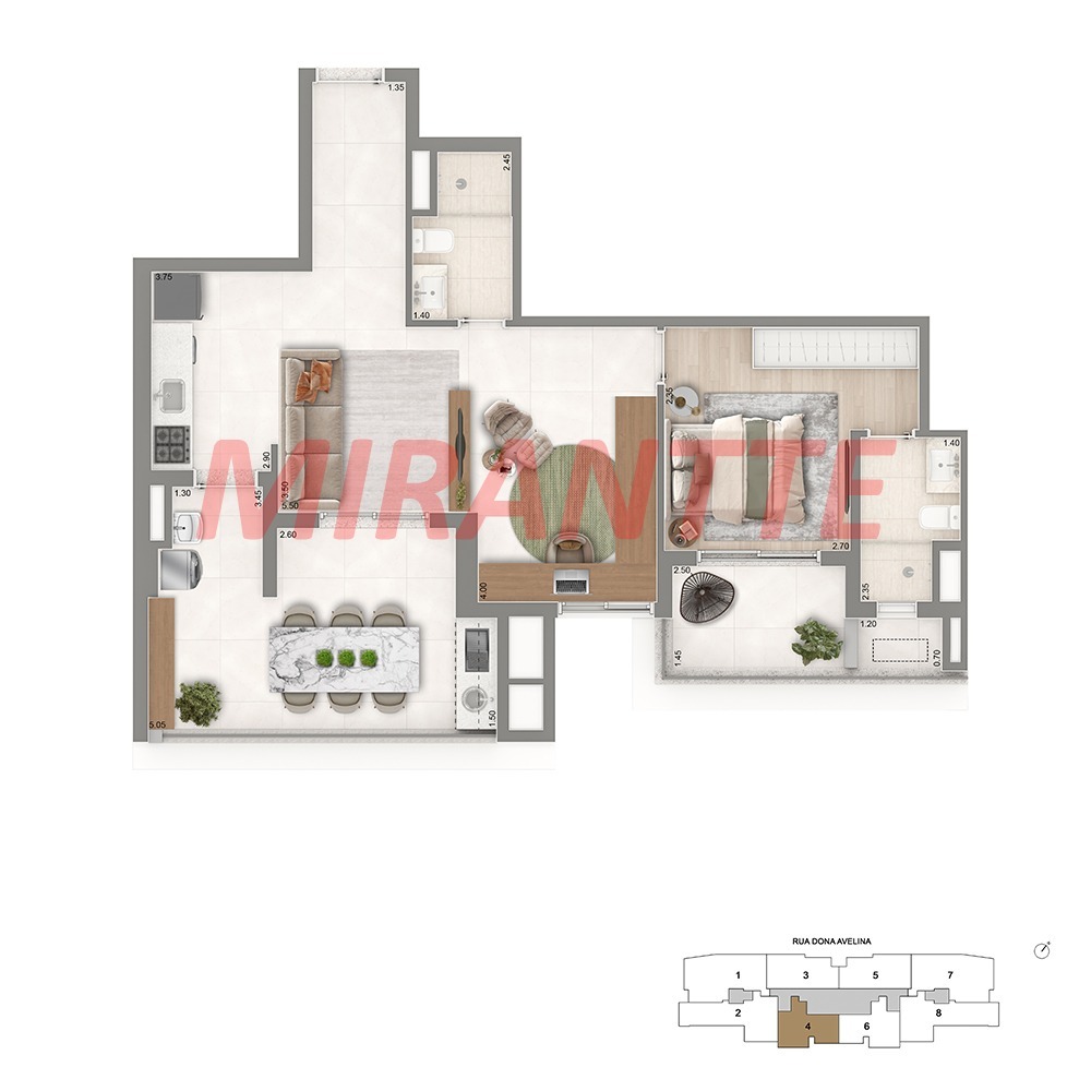 Apartamento de 76m² com 2 quartos em Vila Mariana