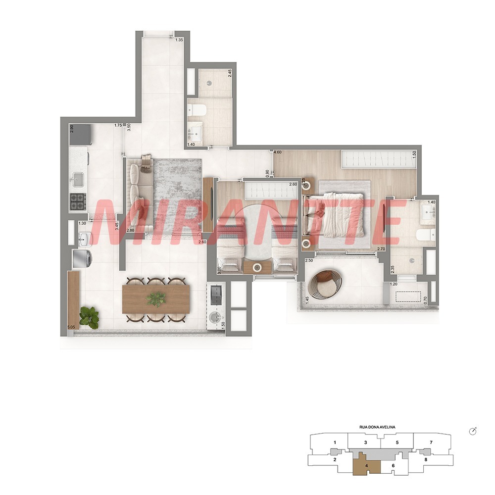 Apartamento de 76m² com 2 quartos em Vila Mariana