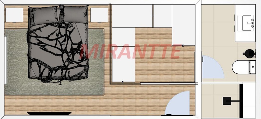 Apartamento de 75m² com 2 quartos em Santana