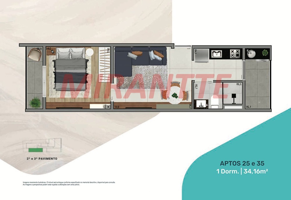 Studio de 31.66m² com 1 quartos em Jardim São Paulo(Zona Norte)