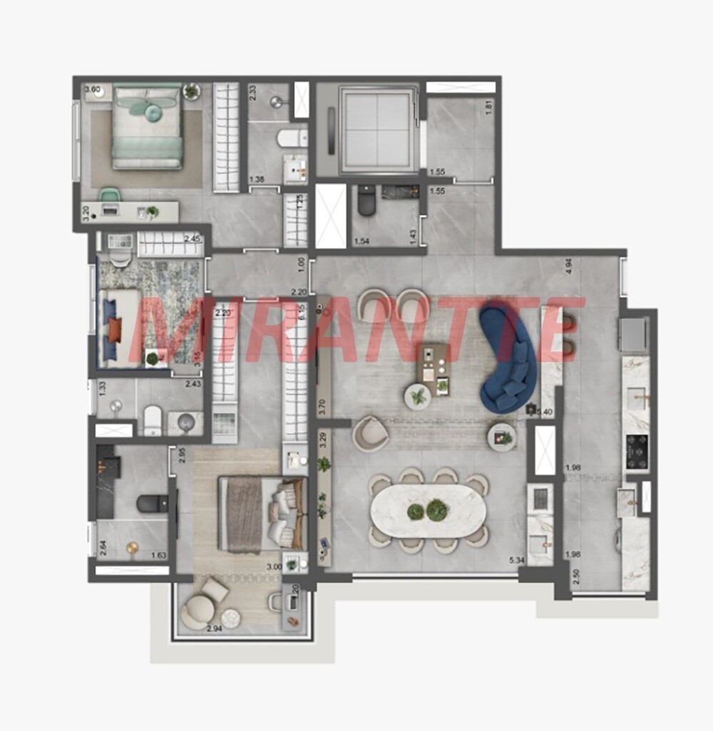 Apartamento de 129m² com 3 quartos em Tucuruvi