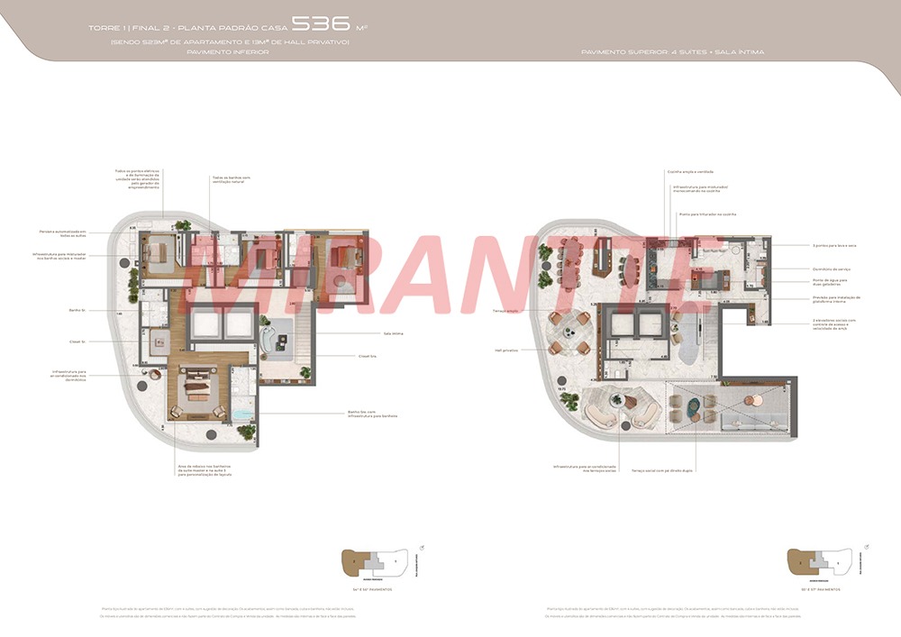 Apartamento de 400m² com 4 quartos em Pinheiros