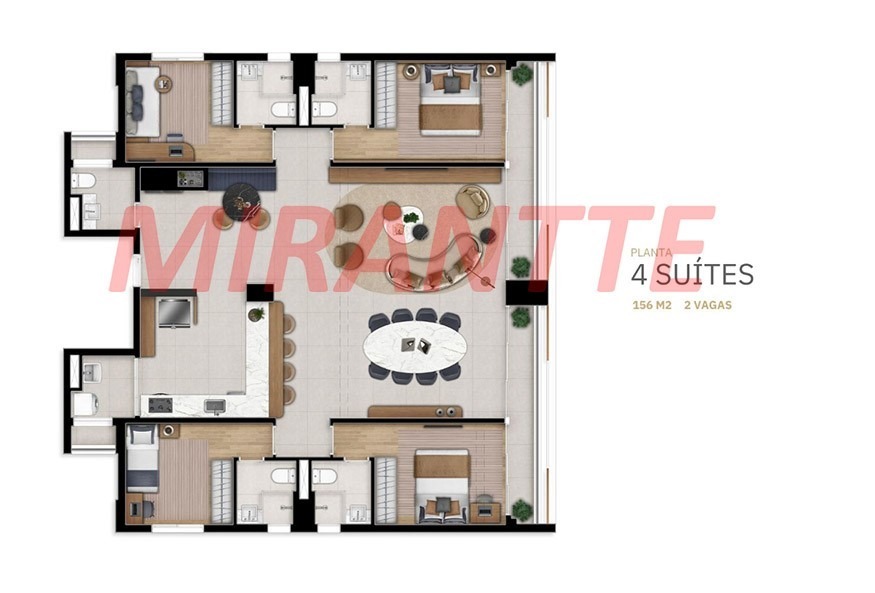 Apartamento de 78.36m² com 2 quartos em Vila Ester