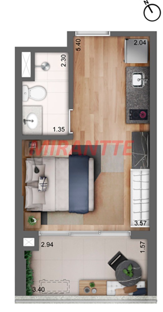Studio de 26.86m² com 1 quartos em Vila Pompeia