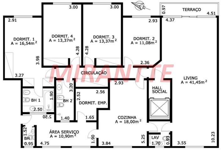 Apartamento de 190m² com 4 quartos em Jardim Europa