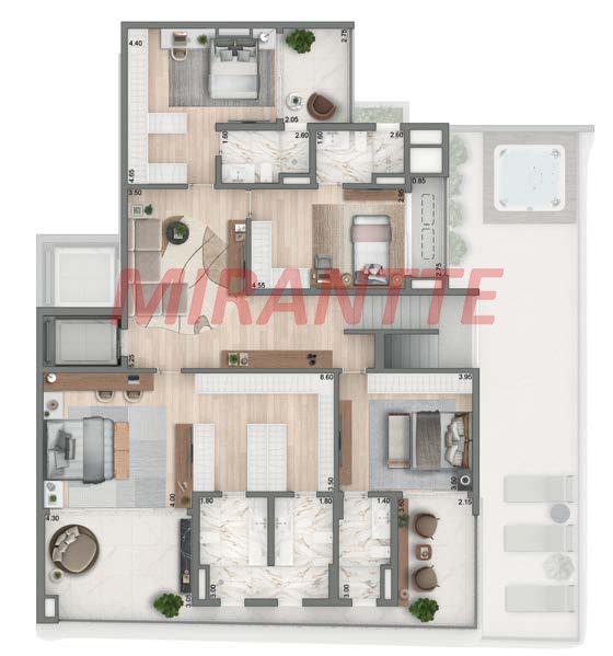 Cobertura de 436m² com 4 quartos em Brooklin